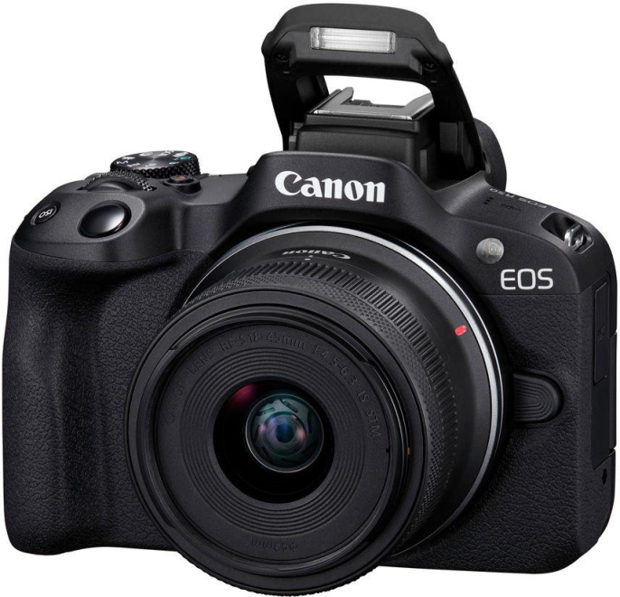 Беззеркальный фотоаппарат Canon EOS R50 kit RF-S 18-45mm IS STM , черный [5811c031]