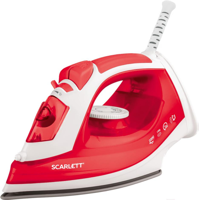 Утюг Scarlett SC-SI30P15 (мощность: 2000 Вт, регулируемый пар: до 40 г/мин, паровой удар: до 120 г/мин, резервуар для воды: 180 мл, с пароувлажнением, подошва SimplePro, постоянная подача пара, световой индикатор работы, цвет: красный)