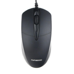 Гарнизон Мышь GM-220, USB, чип- Х, черный,1000 DPI, 2кн.+колесо-кнопка