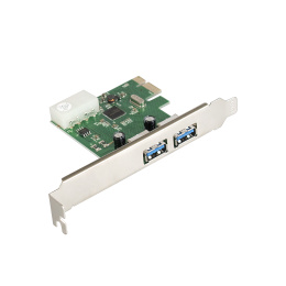 Контроллер ExeGate EXE-319 PCI-E x1 v2.0, 2*USB3.0 ext., разъем доп.питания, ASMedia Chipset ASM1042 EX283718RUS