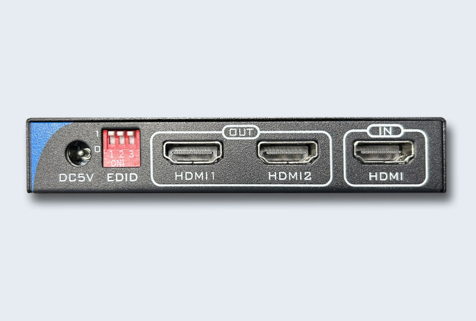 TNTV/TNT MMS-882VSH Разветвитель,, HDMI 2.0, 1 2 устройства, макс.10м. до входа у-ва+10м. до экрана толщ.жил шнура 26AWG ,, без шнуров, DC 5V, max data rate 18 гбит/с;max pixel clock 600 МГц;3D;HDCP2.2;макс.разр.до 3840x2160 60Hz 4:4:4