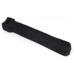 Cablexpert Хомуты-липучки на основе ленты Velcro® VT-200x11BK 200 x 11 мм, черные 12 шт.