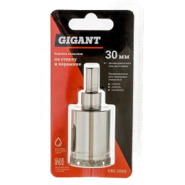 Коронка алмазная по стеклу и керамике (30 мм; 30 мм) Gigant DBG 11069