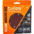 Диск шлифовальный с липучкой (5 шт; 125 мм; P80) Tulips tools EA05-138