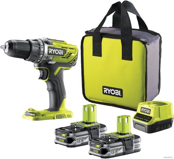 Компактная дрель-шуруповерт Ryobi ONE+ R18DD3-115S 5133005301