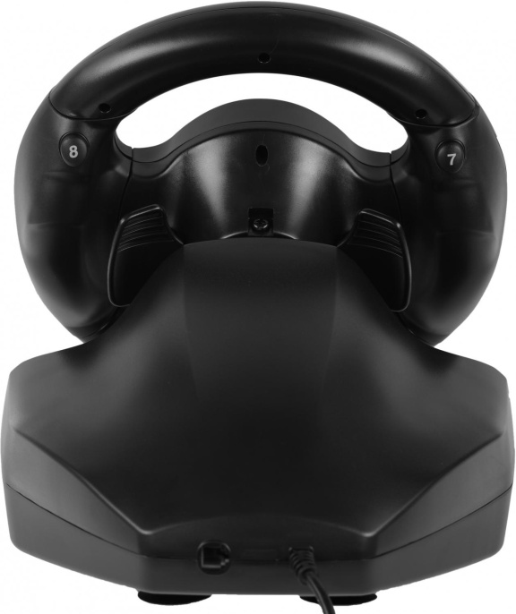 Руль SVEN GC-W300 педали, вибро, лепестки, D-pad, 10 кл, резин. вставки, PC