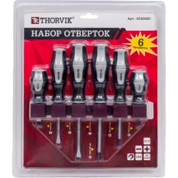 Набор стержневых отверток на держателе Thorvik SDS06BC 6 предметов 52290