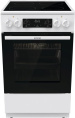 Электрическая плита Gorenje GEC5C61WG, стеклокерамика, без крышки, белый