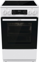 Электрическая плита Gorenje GEC5C61WG, стеклокерамика, без крышки, белый