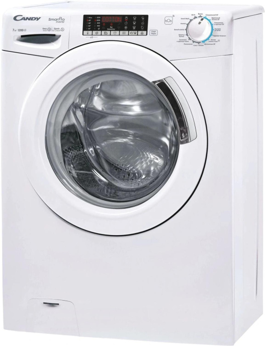 Стиральная машина узкая Candy Smart Pro CSO4 276TWM-07, с фронтальной загрузкой, 7кг, 1200об/мин, с паром, инверторная