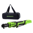 Гайковерт-трещотка аккумуляторный GreenWorks GD24RW, 24В, б/щет, 0-250 об/мин, 1/2DR, 80Нм, 70 мм, без АКБ и ЗУ, сумка 3804007