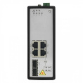 Неуправляемый промышленный коммутатор Hikvision DS-3T0506P O-STD , 4 гигабитных RJ45 PoE порта, 2 гигабитных SFP uplink порта, PoE 120Вт, рабочие условия от -40~75°C, DIN-рейка, блок питания не входит в комплект