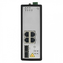 Неуправляемый промышленный коммутатор Hikvision DS-3T0506P O-STD , 4 гигабитных RJ45 PoE порта, 2 гигабитных SFP uplink порта, PoE 120Вт, рабочие условия от -40~75°C, DIN-рейка, блок питания не входит в комплект