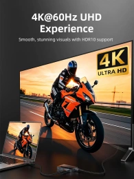 Переключатель CABLETIME CP35G (CT-HS4K3-AG) 3-в-1, HDMI 2.1, 4K@60 Гц, космический серый