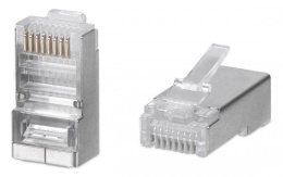 Коннектор WRline WR-8P8C-5E-SH FTP кат.5E RJ45 прозрачный упак.:100шт