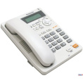 Проводной телефон Panasonic KX-TS2570RUW белый {ЖКД, АОН,однокноп.набор 3 ном., автодозвон, спикерфон, порт для доп. оборуд.}