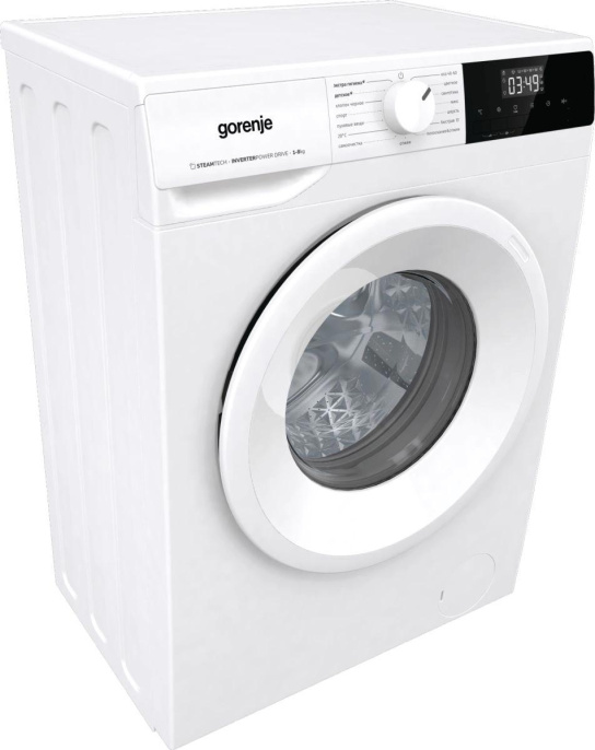 Стиральная машина Gorenje WNHPI84AS/R, с фронтальной загрузкой, 8кг, 1400об/мин, с паром, инверторная