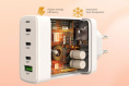 Зарядное устройство CABLETIME G150W (CT-GAN150-PW) 150 Вт, PD 3.1, GAN 3C1A, белый