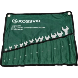 Набор комбинированных ключей ROSSVIK 6-22мм, 12шт WST0622