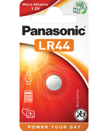 Батарейка Panasonic LR44 BL1 LR44EL/1B щелочная, напряжение: 1.5 В
