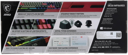 Клавиатура MSI GK30 Infrared черный/красный USB Multimedia for gamer LED подставка для запястий S11-04RUF01-CLA кабель 1.8м