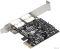 Контроллер ExeGate EXE-501 (PCI-E x1 v2.0, SATA3 6Gb/s, 2 int.+2 ext., ASMedia Chipset ASM1061) EX283707RUS