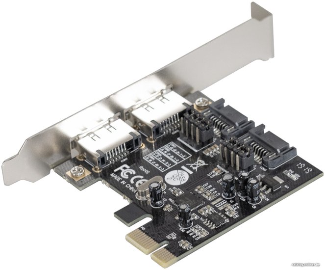 Контроллер ExeGate EXE-501 (PCI-E x1 v2.0, SATA3 6Gb/s, 2 int.+2 ext., ASMedia Chipset ASM1061) EX283707RUS