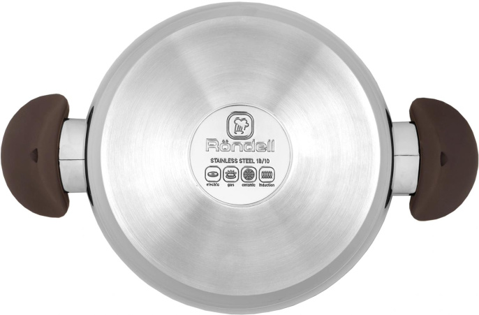 Кастрюля Rondell Coffee Bean RDS-1644 3.2л. d=20см (с крышкой) стальной