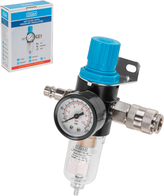 Фильтр воздушный DGM с регулятором давления 1/4" DG4018-4