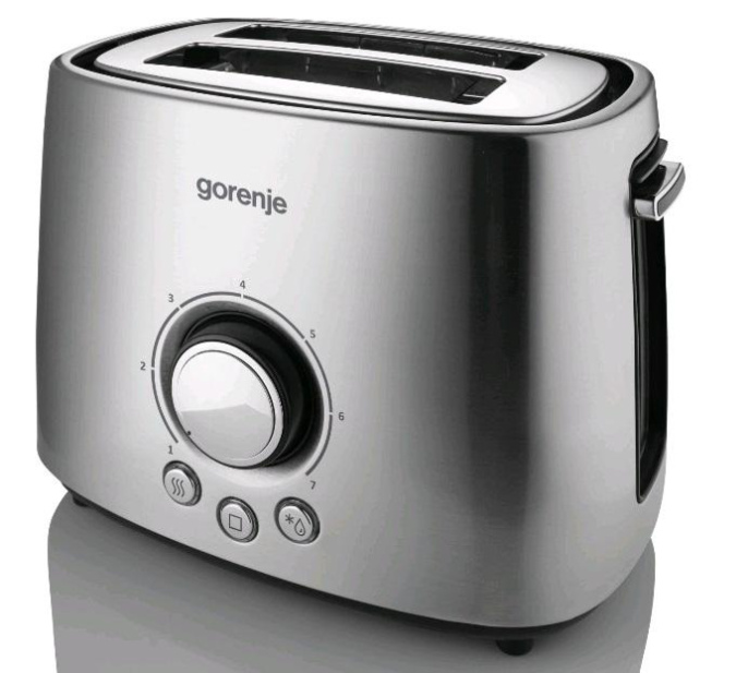 Тостер GORENJE T1000E, серебристый/черный