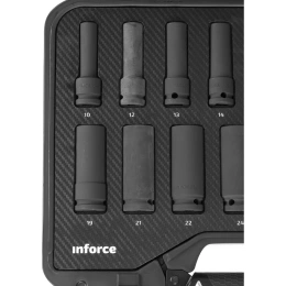 Набор торцевых ударных удлиненных головок Inforce (1/2"; 10-32 мм) 11-01-264