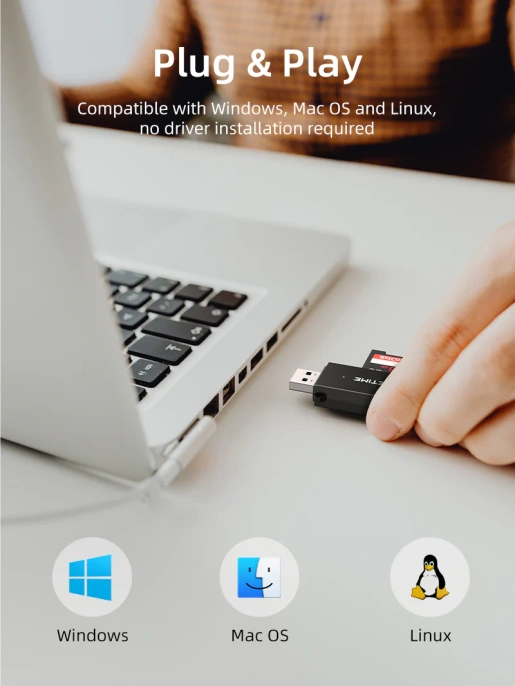 Кардридер CABLETIME CD41G (CT-ASD3-PB ) - USB 3.0, SD-адаптер, черный