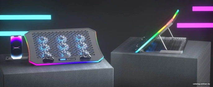 Подставка для ноутбука с активным охлаждением EVOLUTION LCS-05 RGB