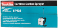 Опрыскиватель Makita DUS108Z аккум. ранц. 10л белый/бирюзовый