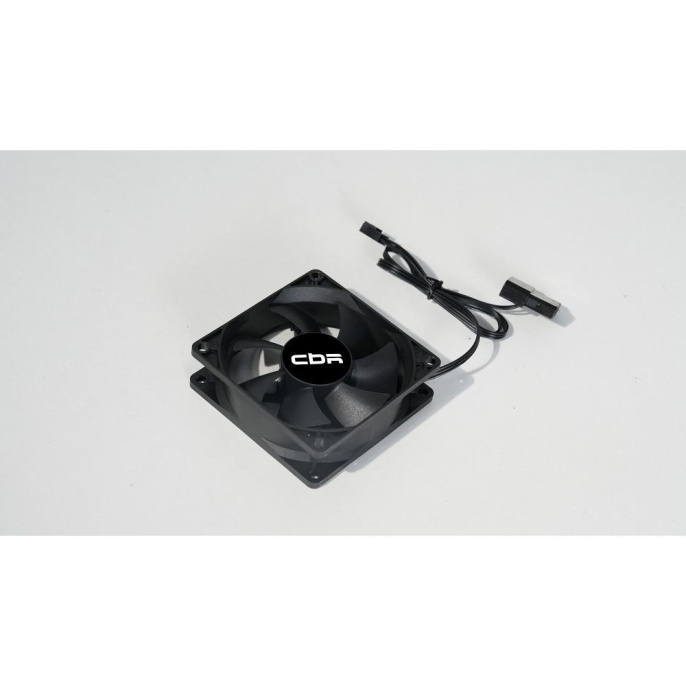 CBR Вентилятор для корпуса CBR-CF-8025-1600B, 80*80*25мм, 3-pin+molex, 1600 RPM, 30 CFM, 24.6 dBA