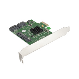 Контроллер ExeGate EXE-503 (PCI-E x1 v2.0, SATA3 6Gb/s, 4 int., Marvell Chipset 88SE9215) EX283710RUS