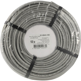 Rexant 01-0043-100 Кабель витая пара U/UTP, CAT 5e, PVC, 4PR, 24AWG, INDOOR, SOLID, серый, 100м,