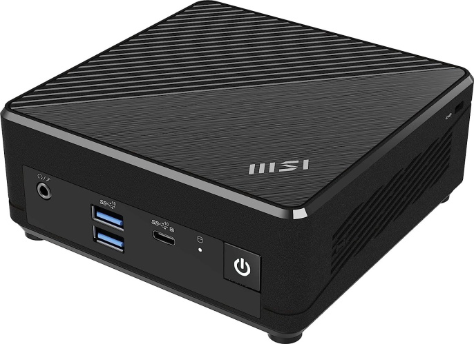 Неттоп MSI Cubi N ADL-019RU N100 0.8 4Gb SSD128Gb UHDG Windows 11 Pro 2xGbitEth WiFi BT 65W черный 9S6-B0A911-265
