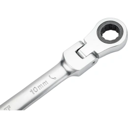 Комбинированный трещоточный шарнирный ключ 10 мм Gigant, Сталь Cr-V, 72 зуба, grf-131