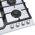 Газовая варочная панель MEFERI Glass comfort MGH604WH, 4 конфорки, закаленное стекло, белый