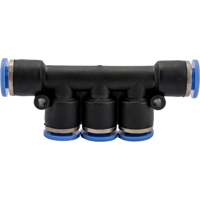 Фитинг цанговый разветвитель на пять входов по 6 мм Pegas pneumatic 5401