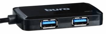 Хаб разветвитель Buro BU-HUB4-U3.0-S, черный