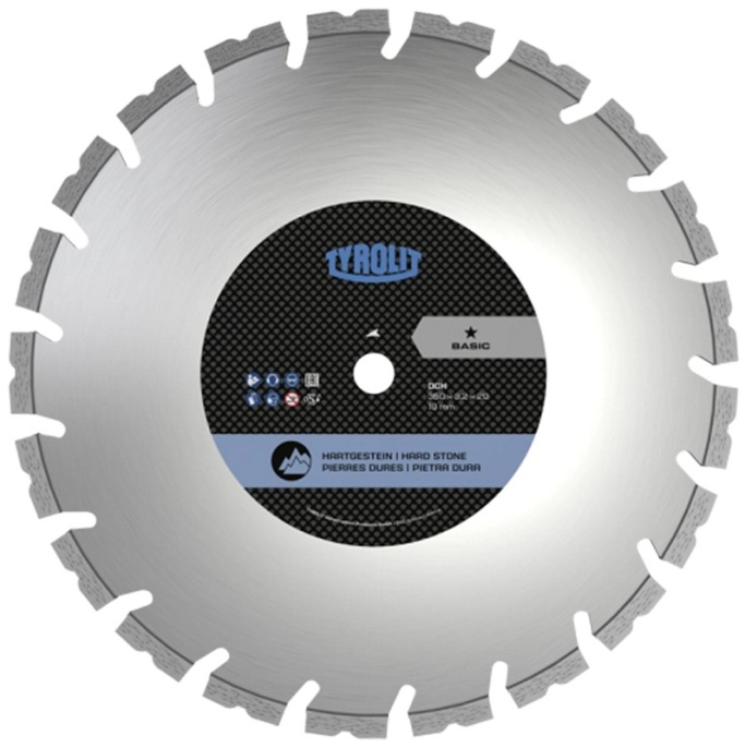 Алмазный круг Tyrolit Basic DCH 350x3.2/2.4x20 (34501474) (гранит, камень и другие твердые породы)