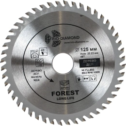 Диск пильный TRIO-DIAMOND 125x22.23x48Т Forest Long Life FLL802