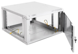 Шкаф коммутационный ЦМО ШРН-ЭКОНОМ ШРН-Э-6.650-9005 настенный 6U 600x650мм пер.дв.стекл 65кг черный 600мм