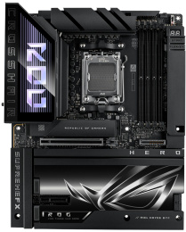 Материнская плата ASUS ROG CROSSHAIR X870E HERO BTF (ATX, 30.5x24.4 см, AMD X870E, 4xDDR5 DIMM, 8600МГц, до 256GB, звук 7.1, 4xSATA3.0 (6Gb/s), 5xM.2, 1xPCIe5.0x16, 1xPCIe4.0x4, 1хHDMI, 2xUSB4)