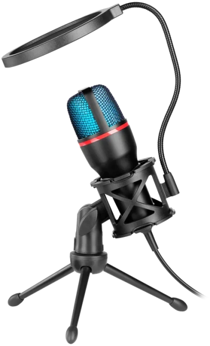 Игровой стрим микрофон Defender Forte GMC 300 USB, провод 1.5 м 64631