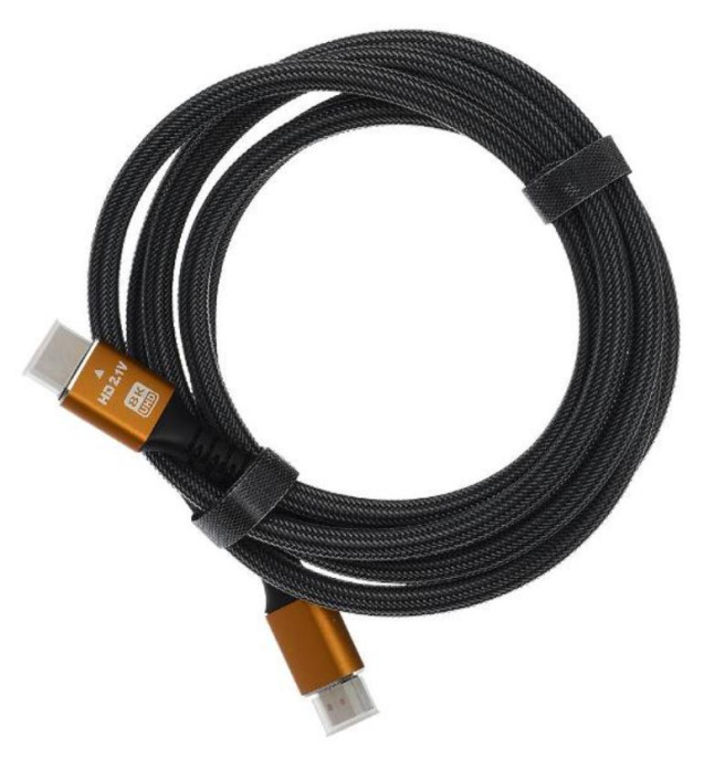 Кабель GoPower Ultra High Speed HDMI m -HDMI m 2.0м нейлон ver.2.1 8K 60Hz серый в пакете 1/150 (00-00027311)