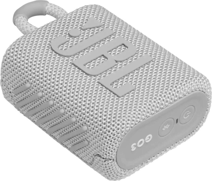 Колонка портативная JBL GO 3, 4.2Вт, белый [jblgo3wht]