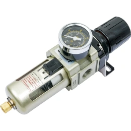 Фильтр-влагоотделитель для компрессора с регулятором давления 3/8"; манометр; 1500 л/мин; 10 бар Gigant GAW3000-03